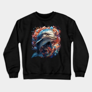 Patriotic Dolphin Crewneck Sweatshirt
